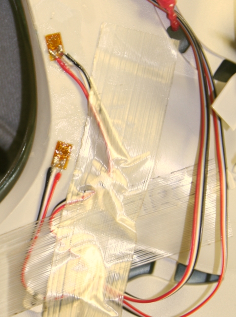 Fig. 1: Strain gages applied to test specimen