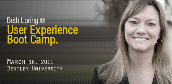 Beth Loring to speak at User Experience Boot Camp March 16, 2011 Beth Loring to speak at User Experience Boot Camp March 16, 2011