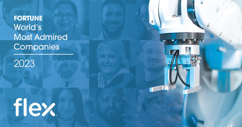 Flex recognized as one of Fortune World's Most Admired Companies 2023 