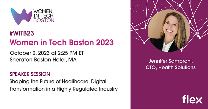 Flex Speaking at Women in Tech Boston